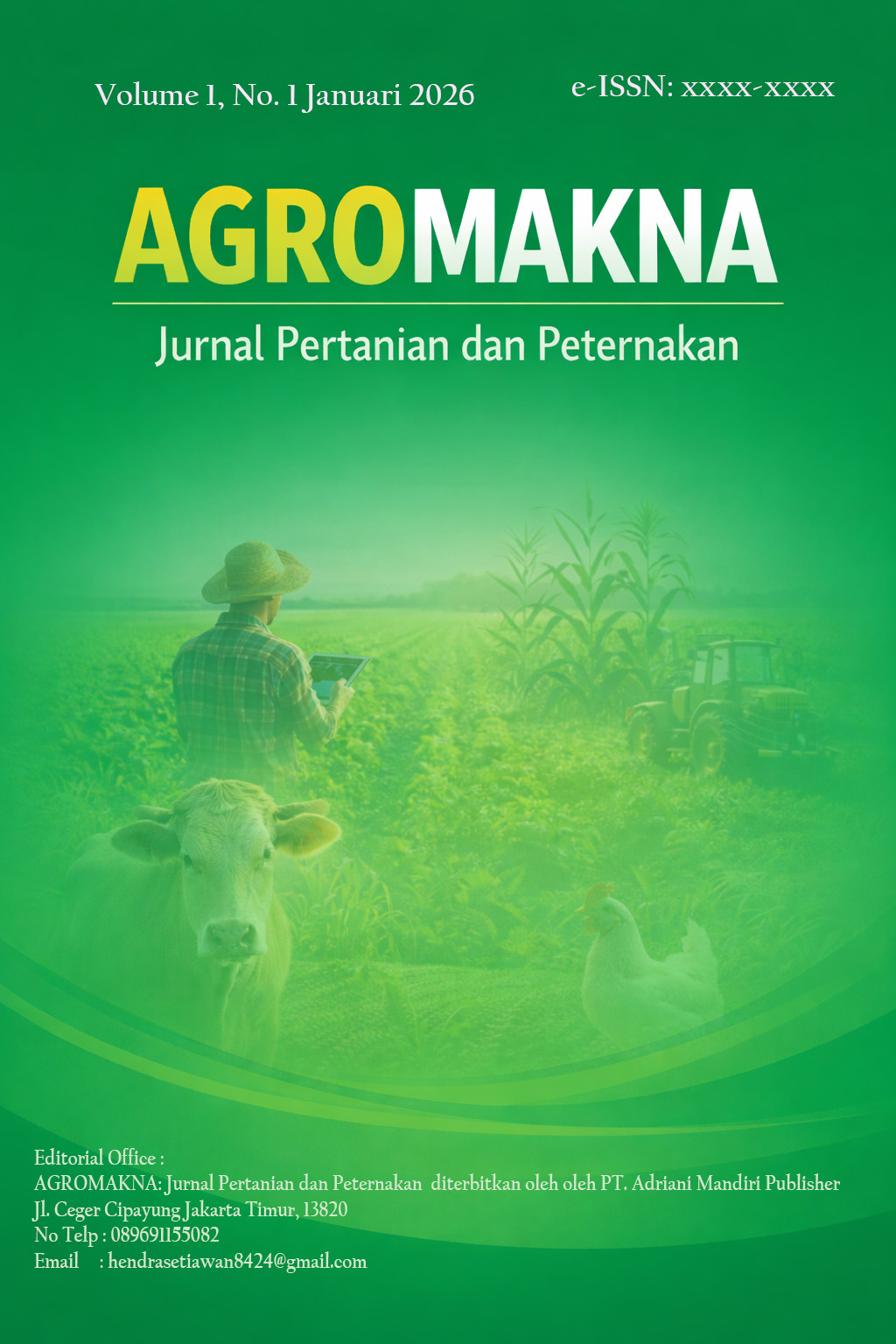 					View Vol. 1 No. 2 (2026): AGROMAKNA: Jurnal Pertanian dan Peternakan
				